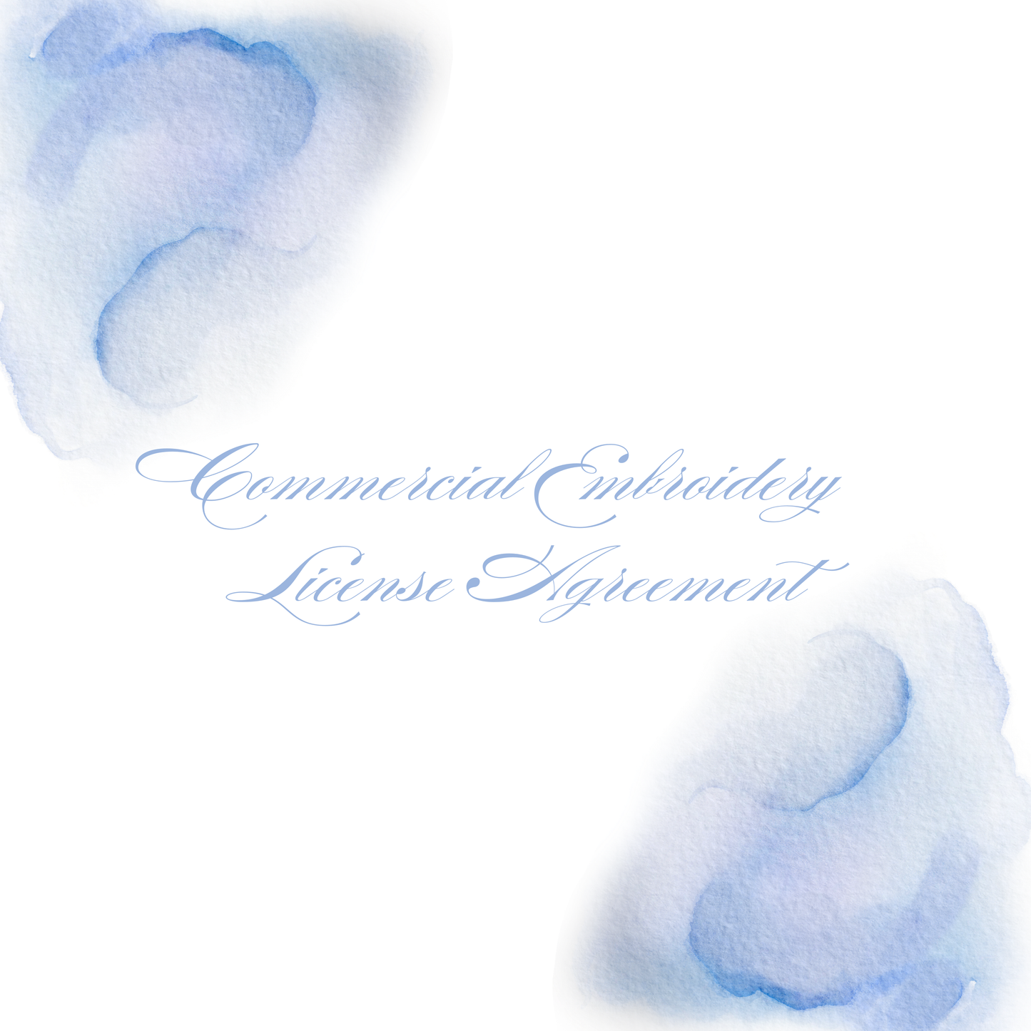 Commercial Embroidery License Agreement