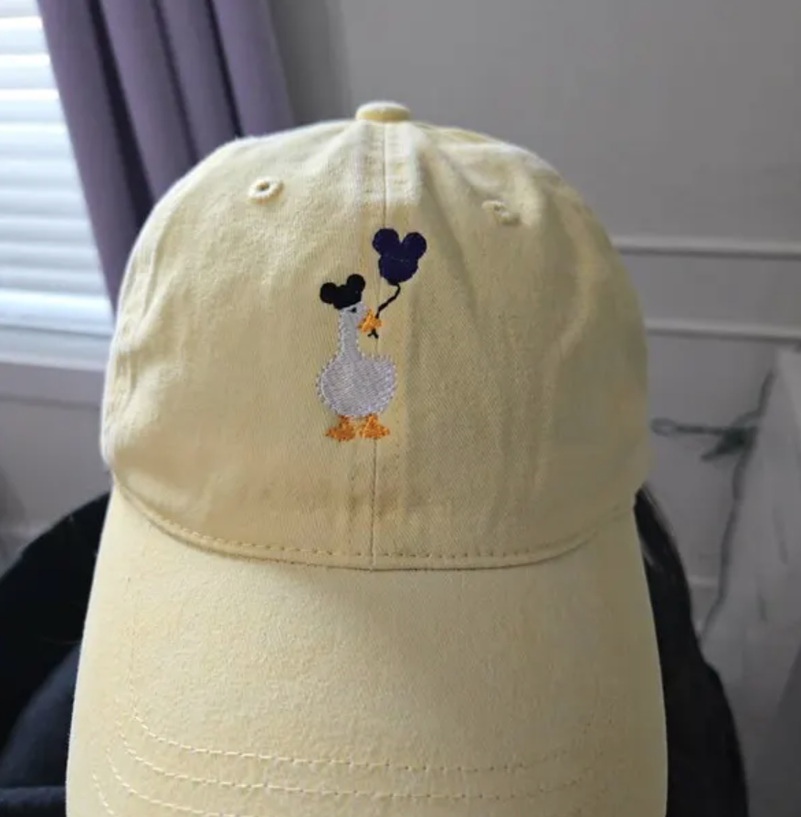 Mini Lucky Duck with Balloon and Mouse Ears dense stitch fill machine embroidery design download file three sizes Cotton Gin Digitizing