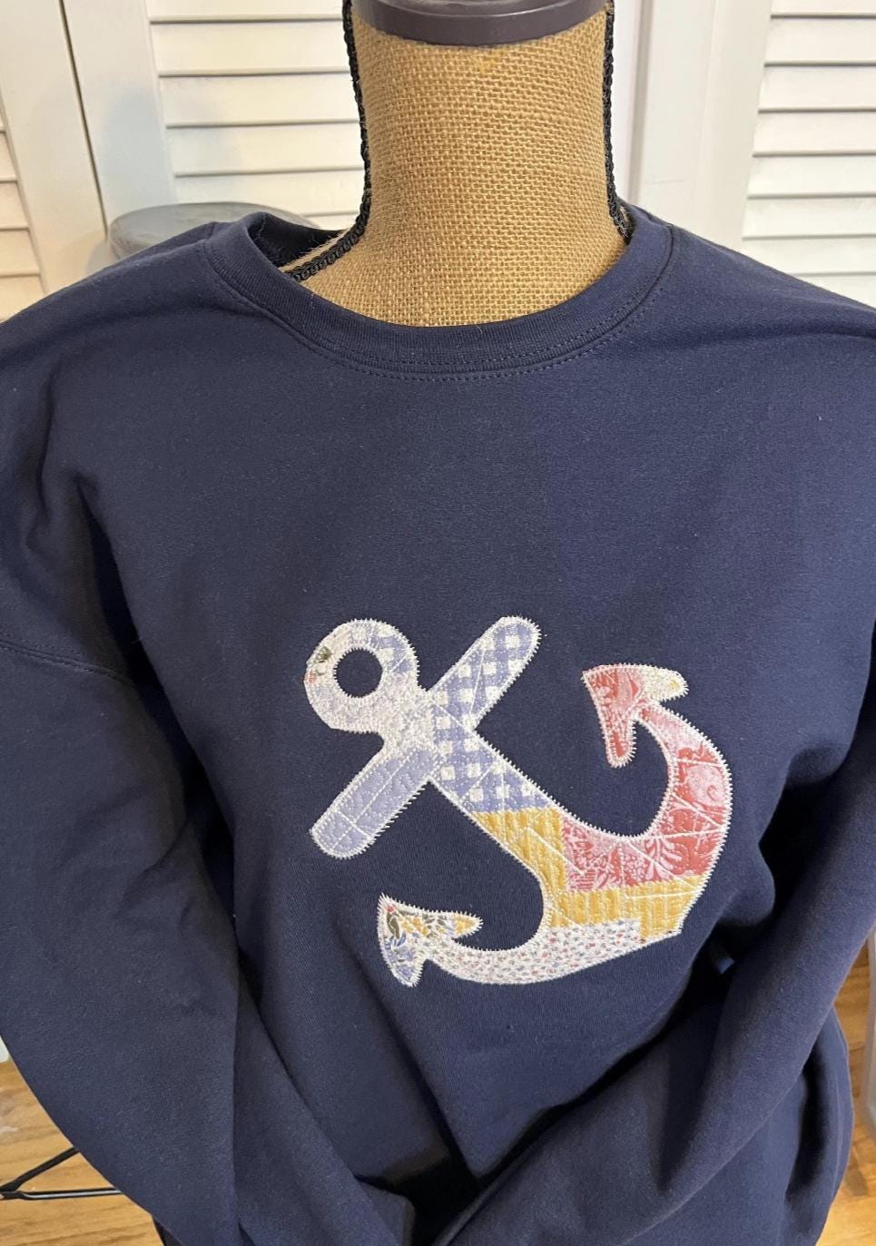 Quilted patchwork Summer Anchor Zig Zag Applique machine embroidery design file instant download blanket by Cotton Gin Digitizing four sizes