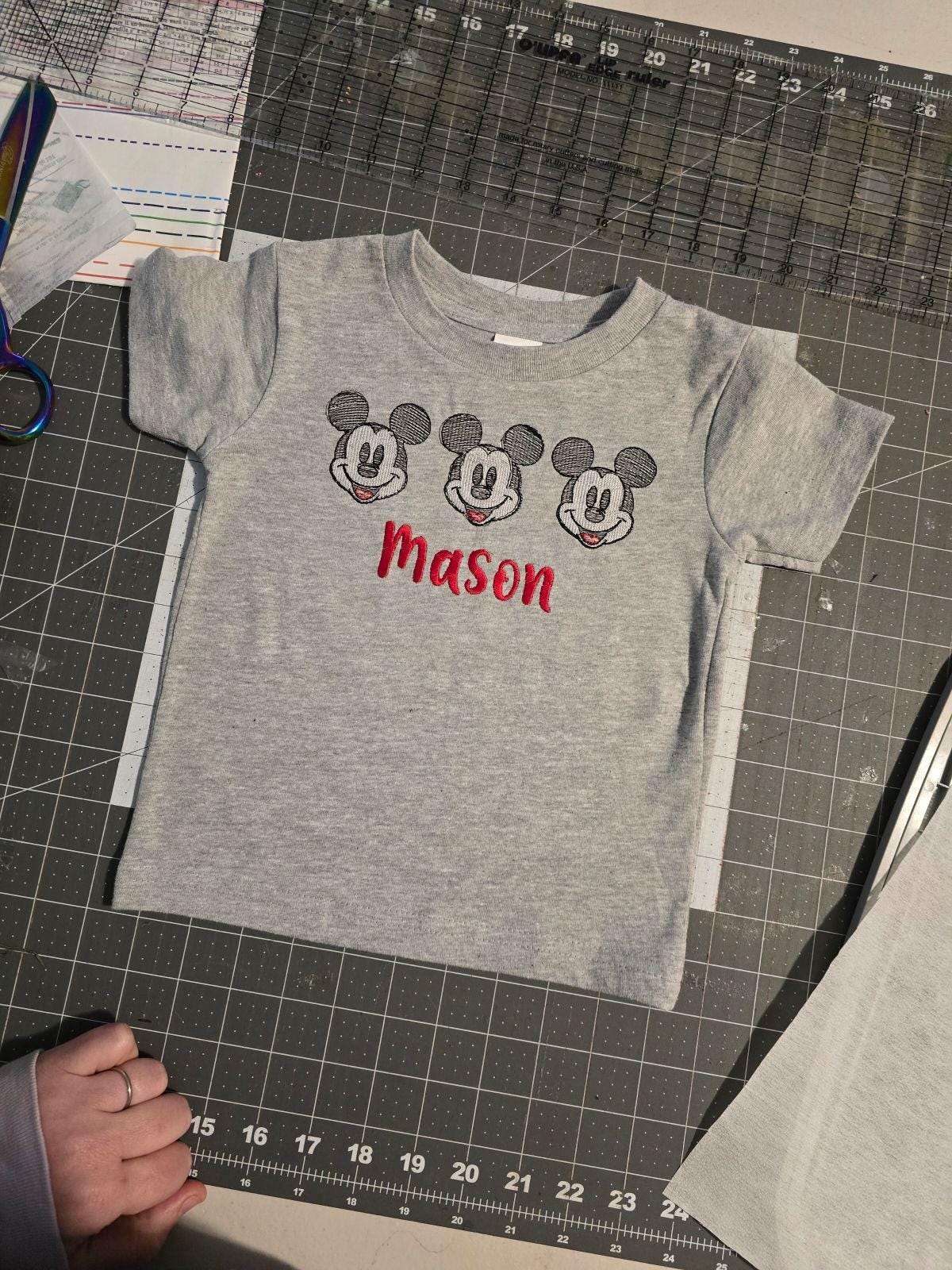 Mouse Head Trio sketch fill, light fill, quick stitch embroidery machine design download file 4x4, 5x7, 6x10, 8x8 by Cotton Gin Digitizing