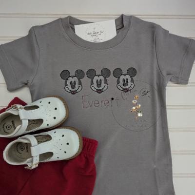 Mouse Head Trio sketch fill, light fill, quick stitch embroidery machine design download file 4x4, 5x7, 6x10, 8x8 by Cotton Gin Digitizing