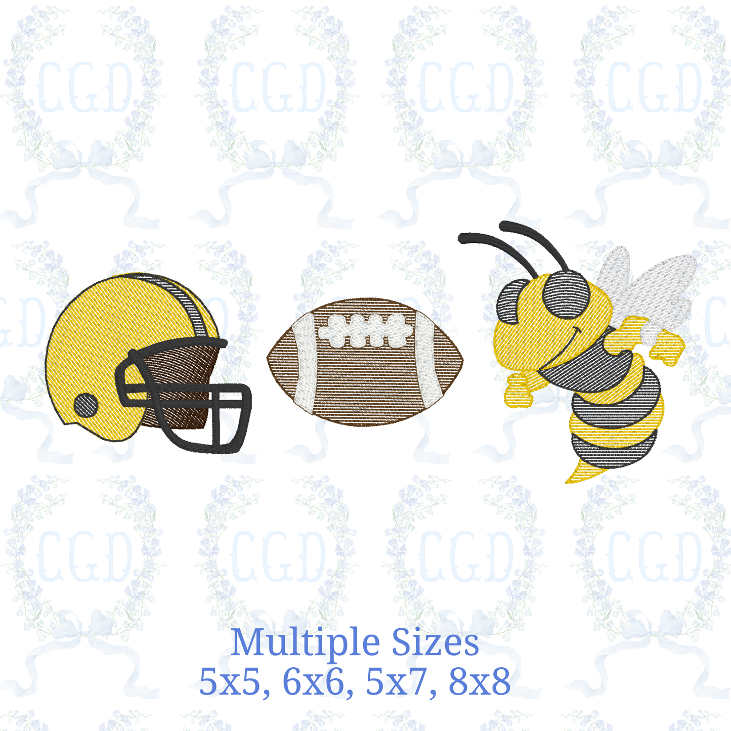 Boy Football Trio sketch fill, light fill, quick stitch embroidery machine design download file 4x4, 5x7, 6x10, 8x8 by Cotton Gin Digitizing (Copy) (Copy) (Copy)
